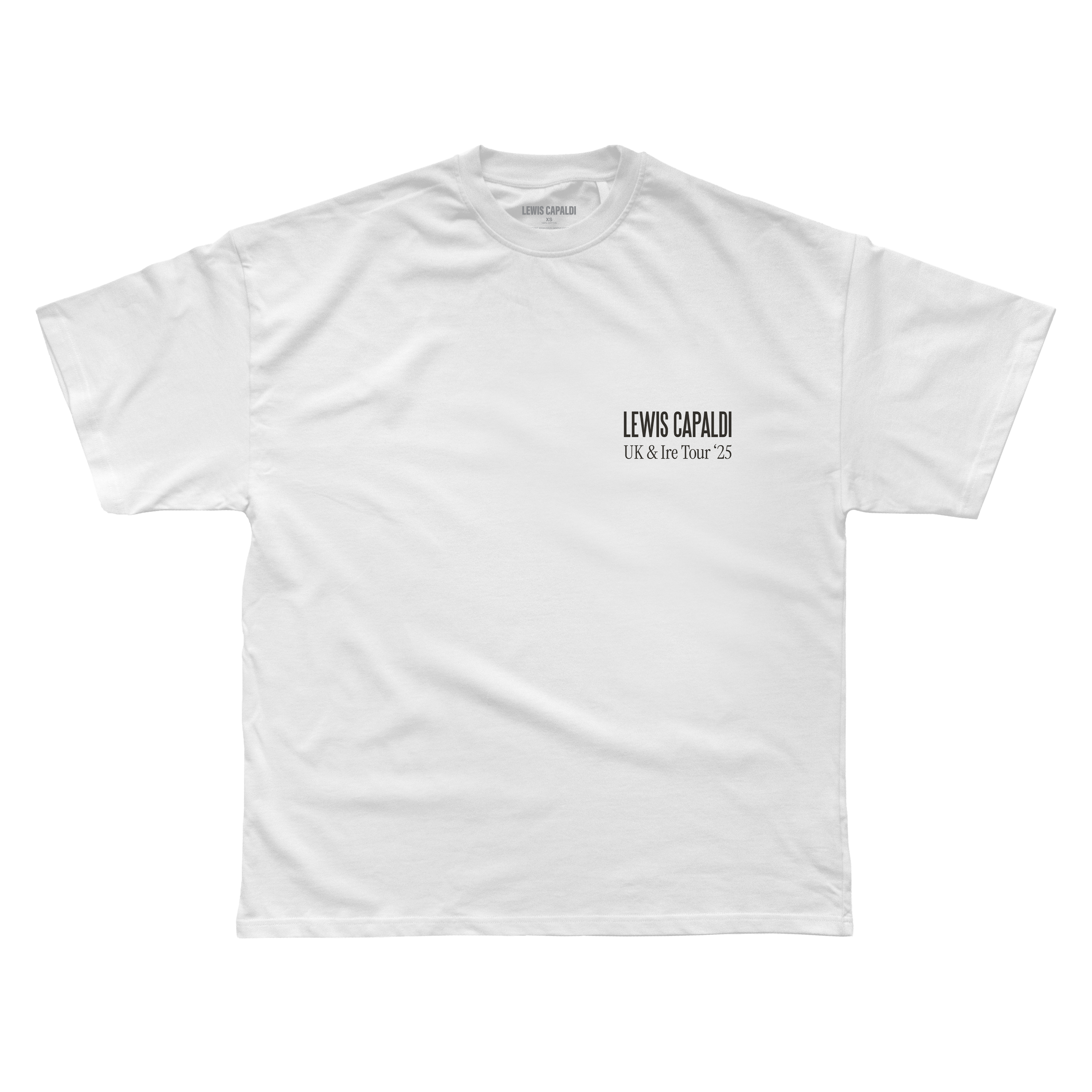 White Flowers Dateback Tee - Lewis Capaldi