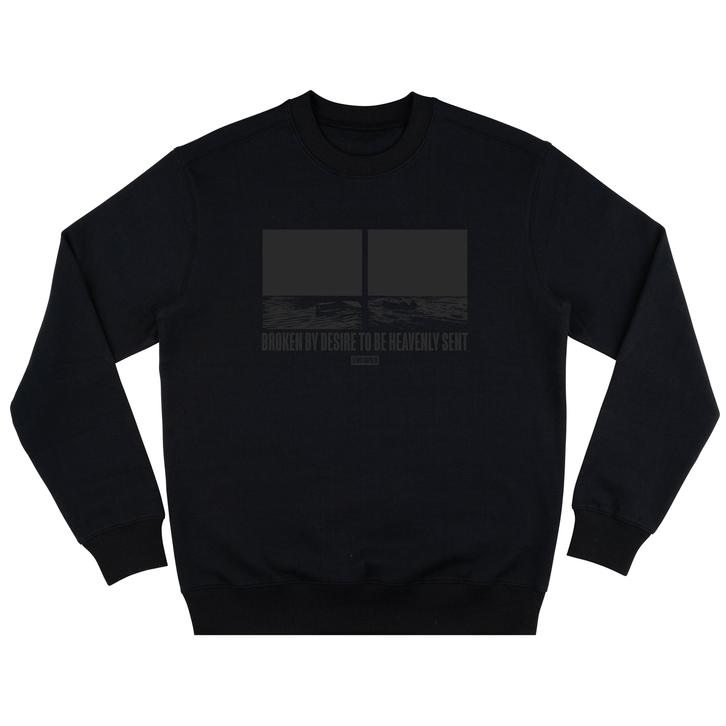 Black Coastline Crewneck Sweater